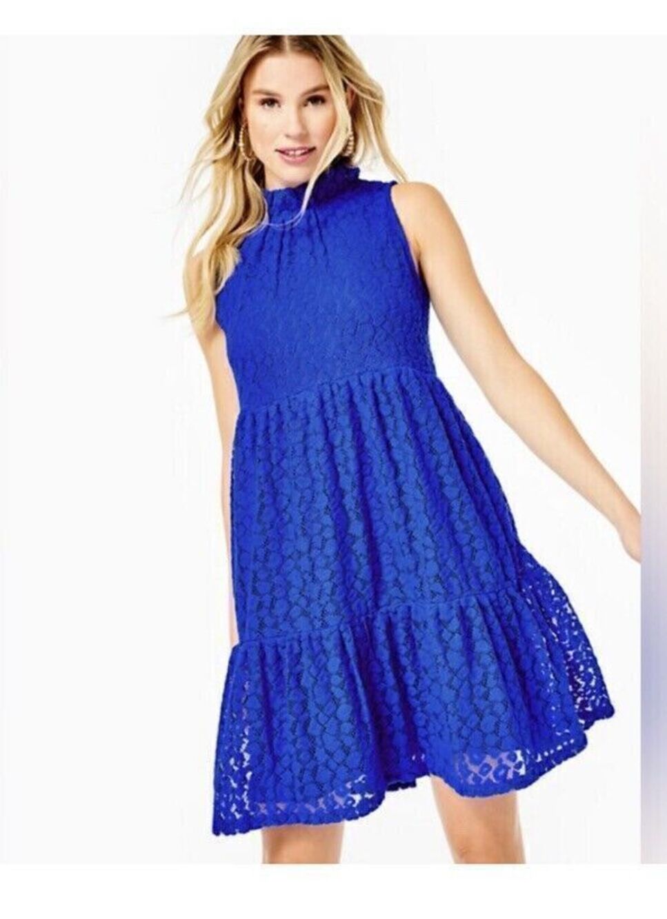 Lilly Pulitzer Dress Women Size XS Cornelia Swing Blue Dress with Pockets NEW
